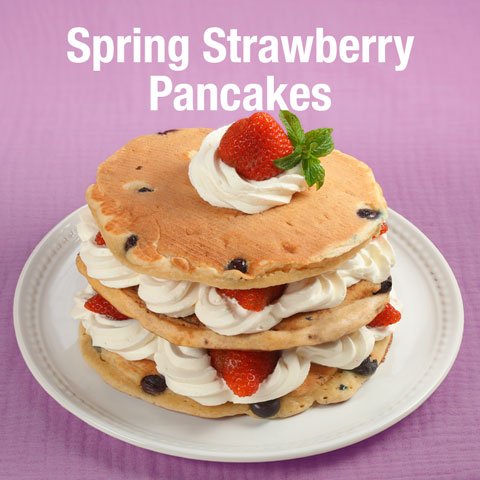 Spring Strawberry Pancakes