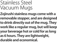 Stainless Steel Vacuum Mugs