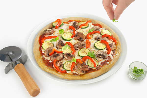 
              Gluten Free Veggie Lover Pizza Step 7
      	
