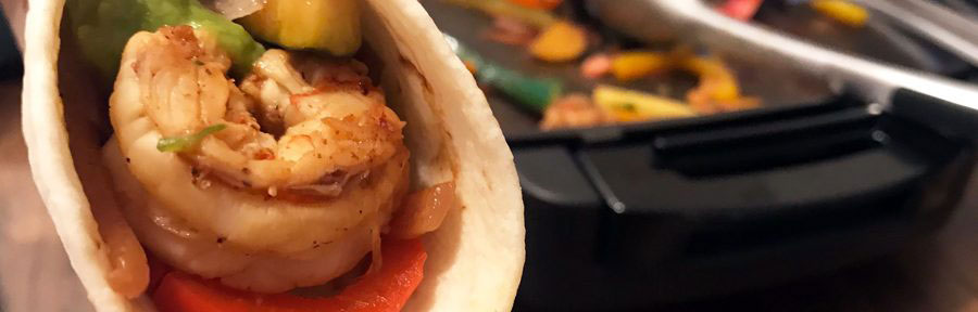 Shrimp Fajitas on the Griddle