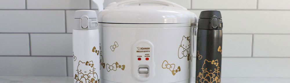 Meet the Newest Members of the Zojirushi Family and July’s Product of the Month: Hello Kitty Rice Cooker and Stainless Mug