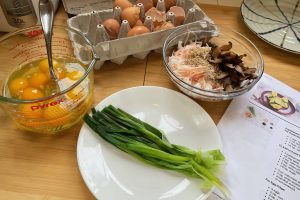 ingredients to make chakin sushi