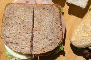 closeup of 7-grain bread