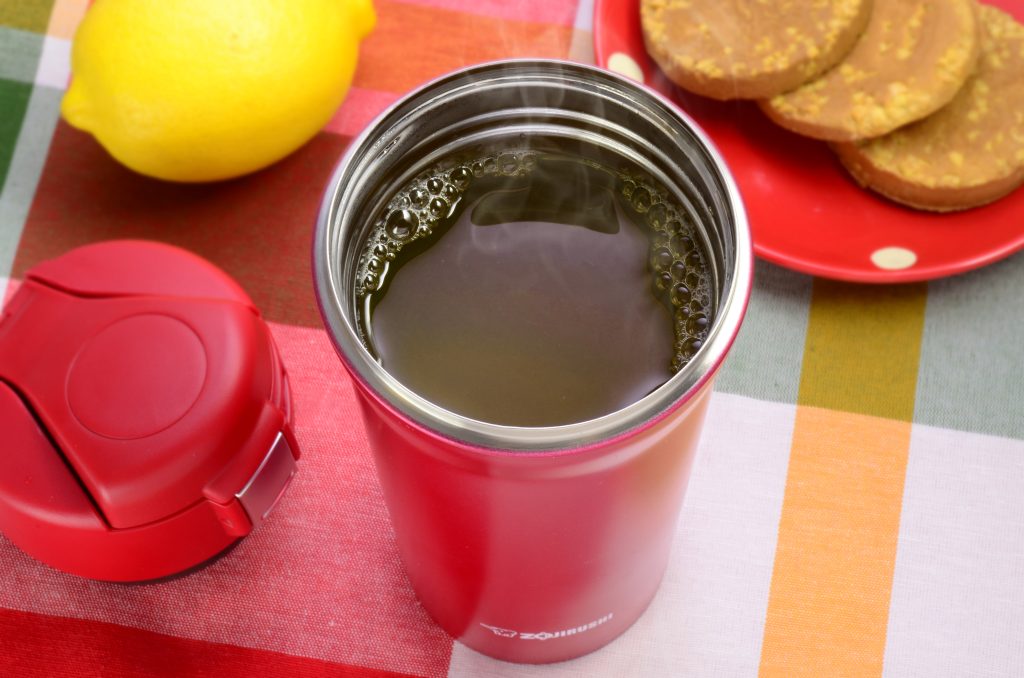 Cold Buster Soothie in a Zojirushi red mug 