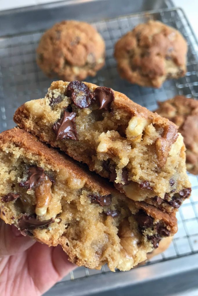 Levain cookie vertical close-up