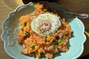 ketchup rice plated