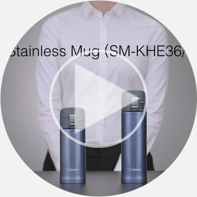 Zojirushi Stainless Steel Travel Mug-12oz-Silver SM-KHE36XA 