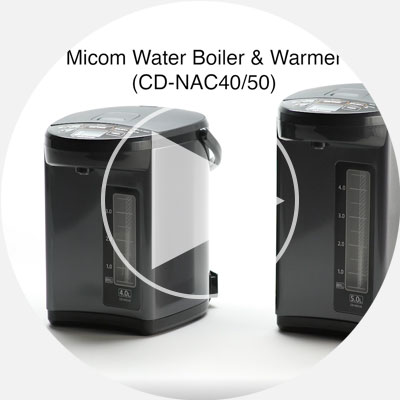 Zojirushi CD-NAC40BM Micom Water Boiler & Warmer, 4.0 Liter, Metallic Black