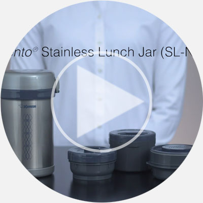 Zojirushi Ms. Bento Stainless-Steel Vacuum Lunch Jar,  28.5-Ounce, Stainless & SL-JBE14VZ Mr. Bento Stainless Lunch Jar 41 Oz  Plum: Home & Kitchen
