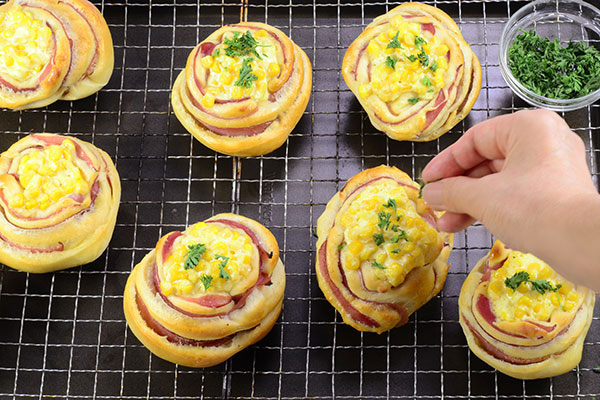 Ham and Corn Mayo Buns Zojirushi