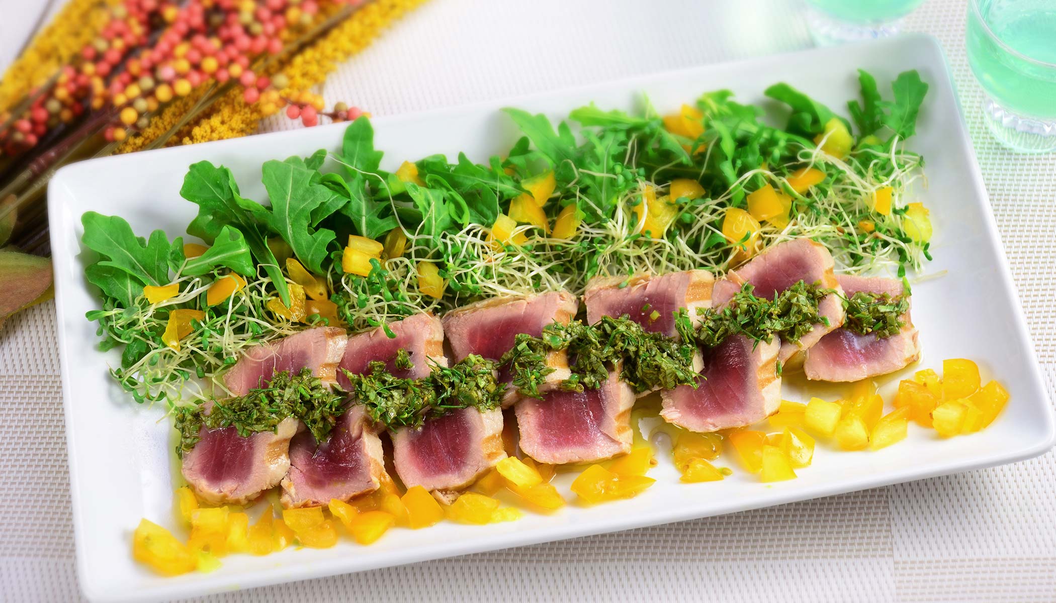 seared-tuna-with-herb-dressing-zojirushi